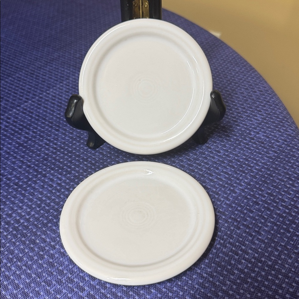 Fiesta Coaster/Mug Covers white set of 2